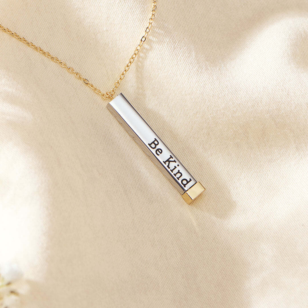 Be Kind...of a badass - Hidden Message Necklace