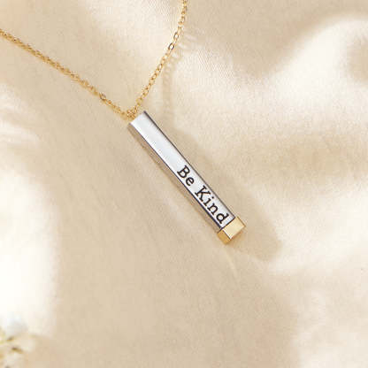 Be Kind...of a badass - Hidden Message Necklace