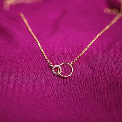 Double Circle Link Necklace