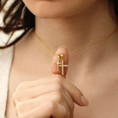 Double Cross Necklace