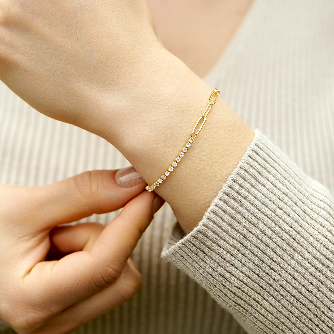 Paperclip Tennis Bracelet
