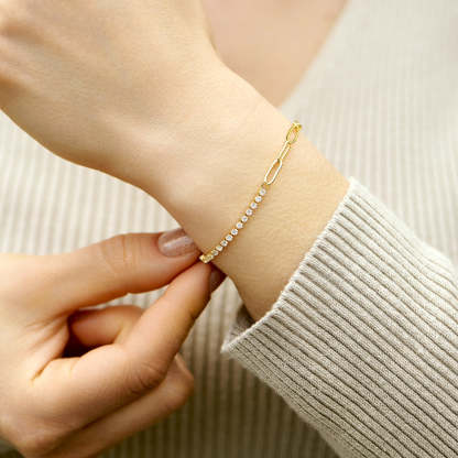 Paperclip Tennis Bracelet