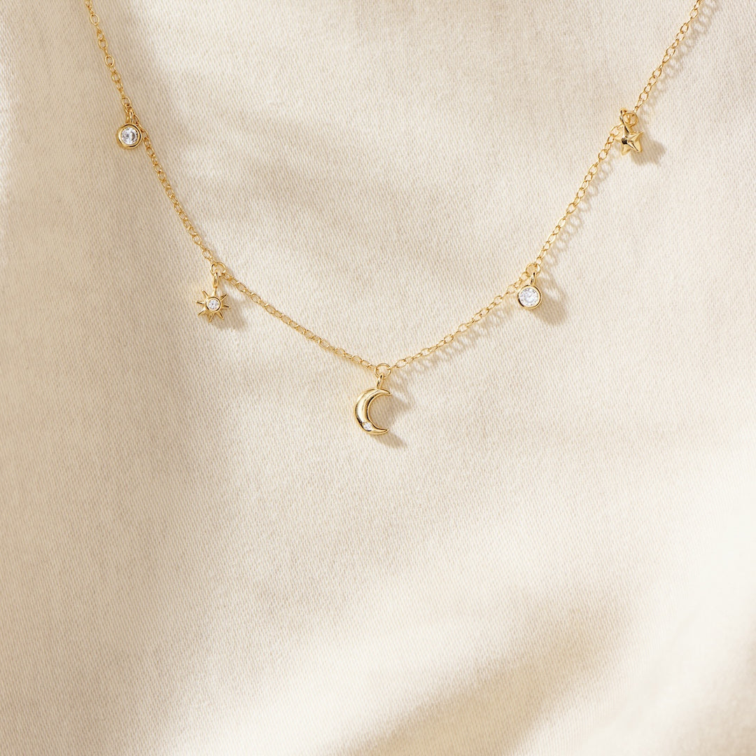 Sun Moon Star - Celestial Charm Necklace