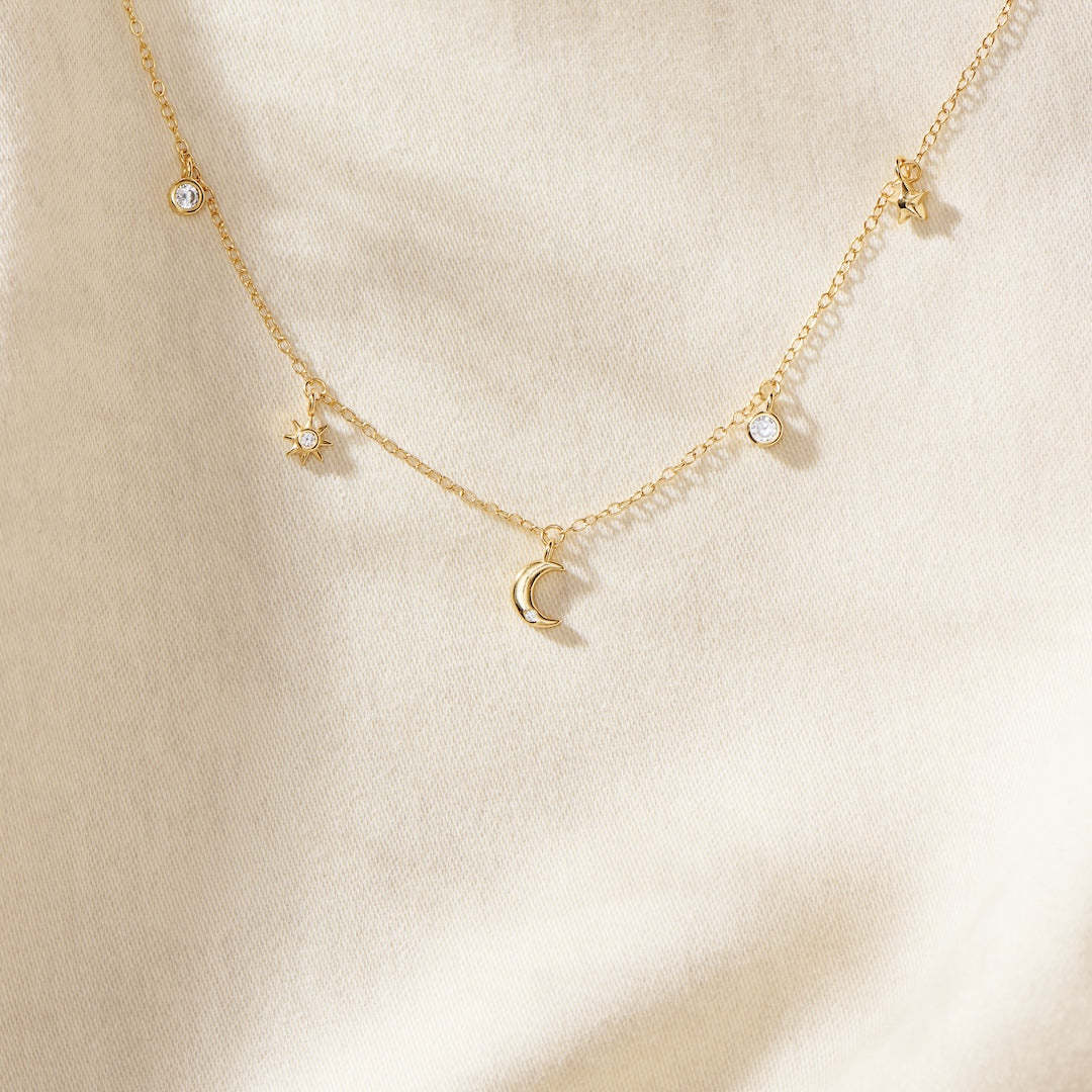 Sun Moon Star - Celestial Charm Necklace
