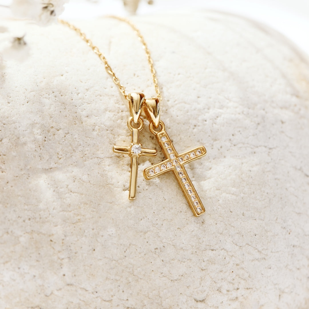 Double Cross Necklace
