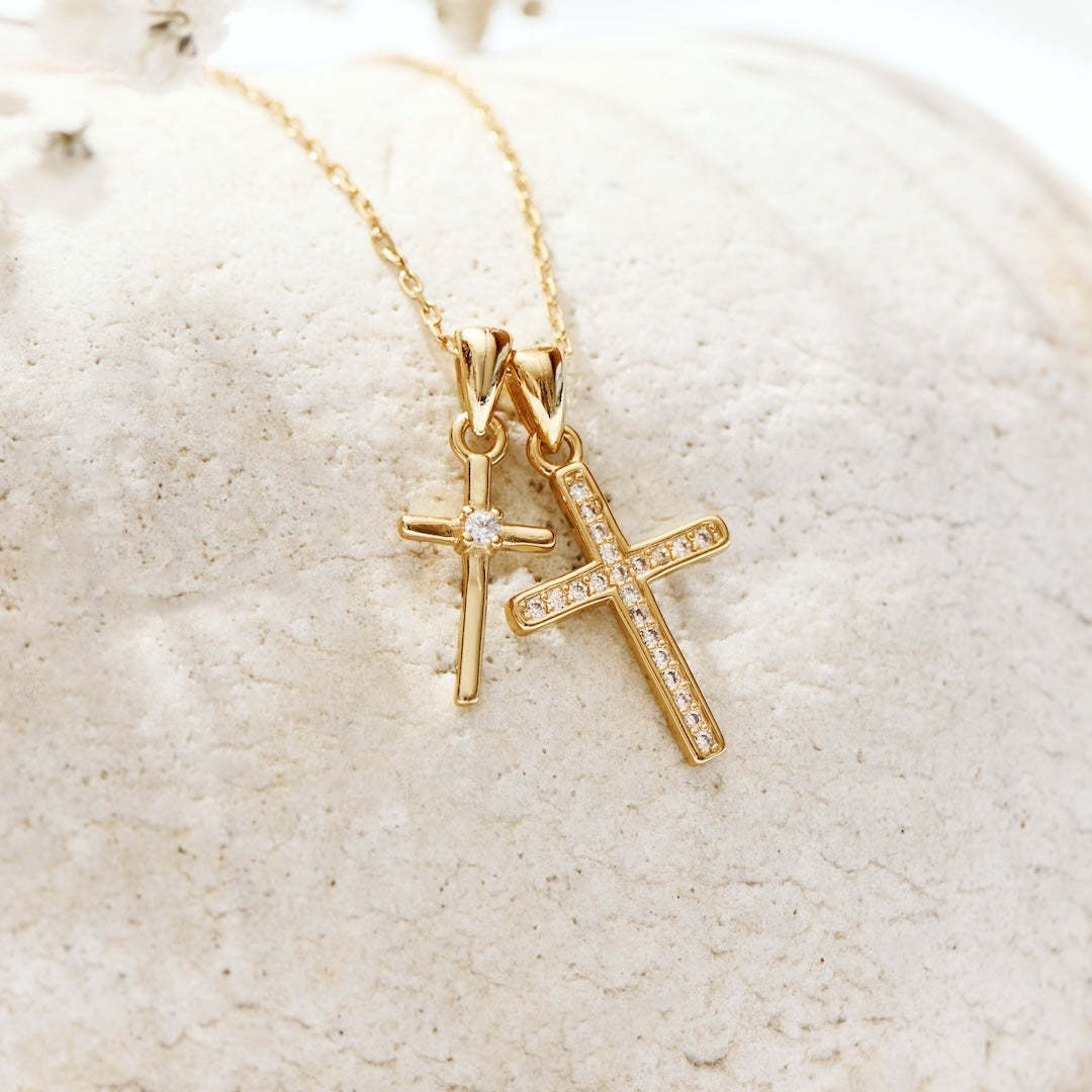 Double Cross Necklace