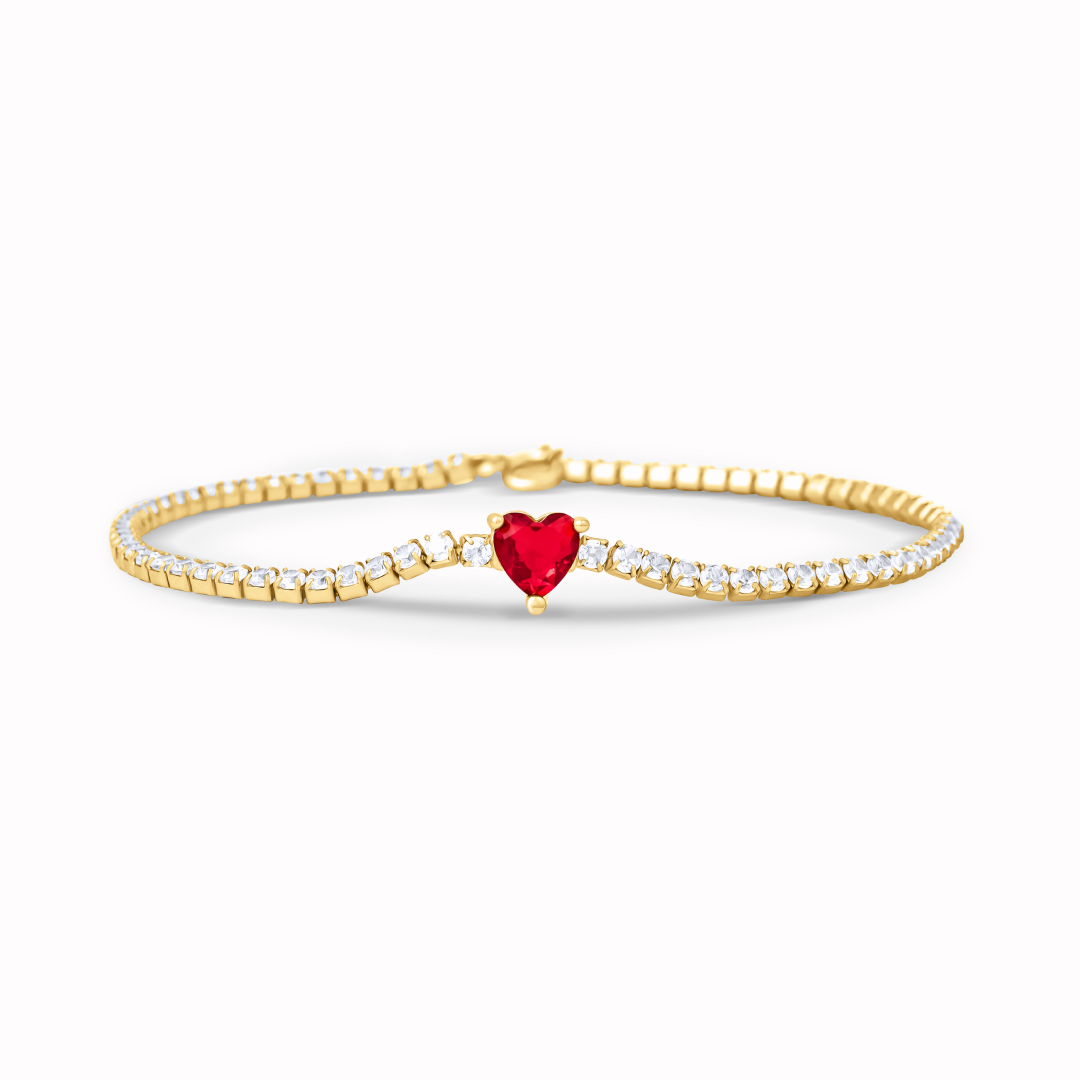 Heart Tennis Bracelet