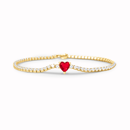 Heart Tennis Bracelet