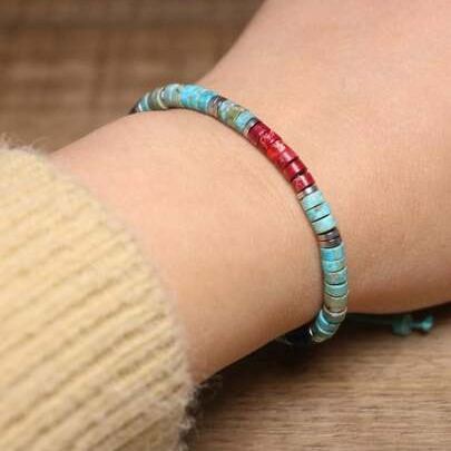 World Diabetes Turquoise Minimalist Bracelet