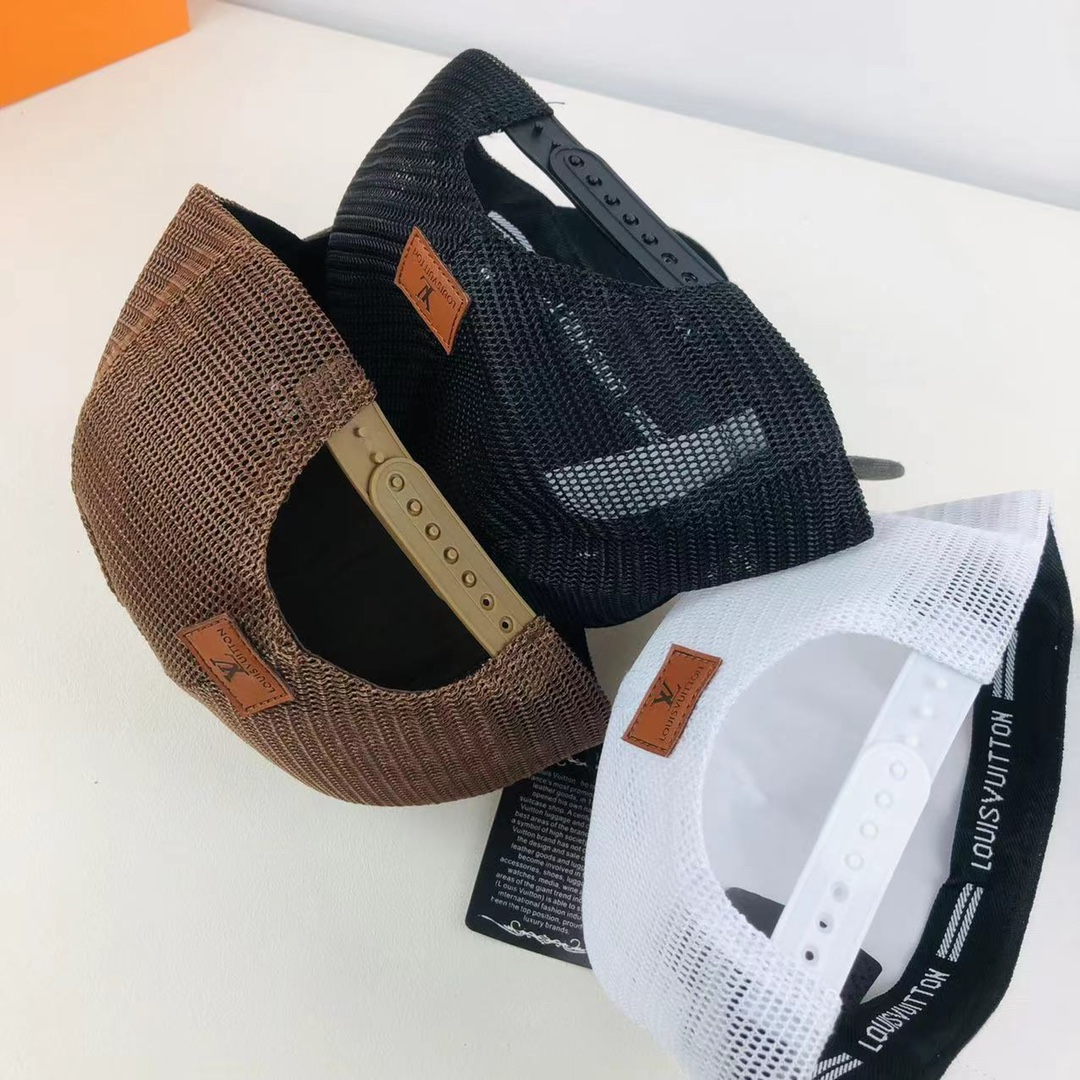 Metal LOGO Color Block Print Baseball Mesh Cap