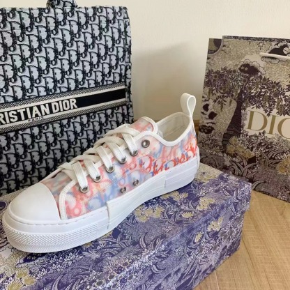 [Copy]B23 Low-Top Sneaker Red Blue Oblique Canvas