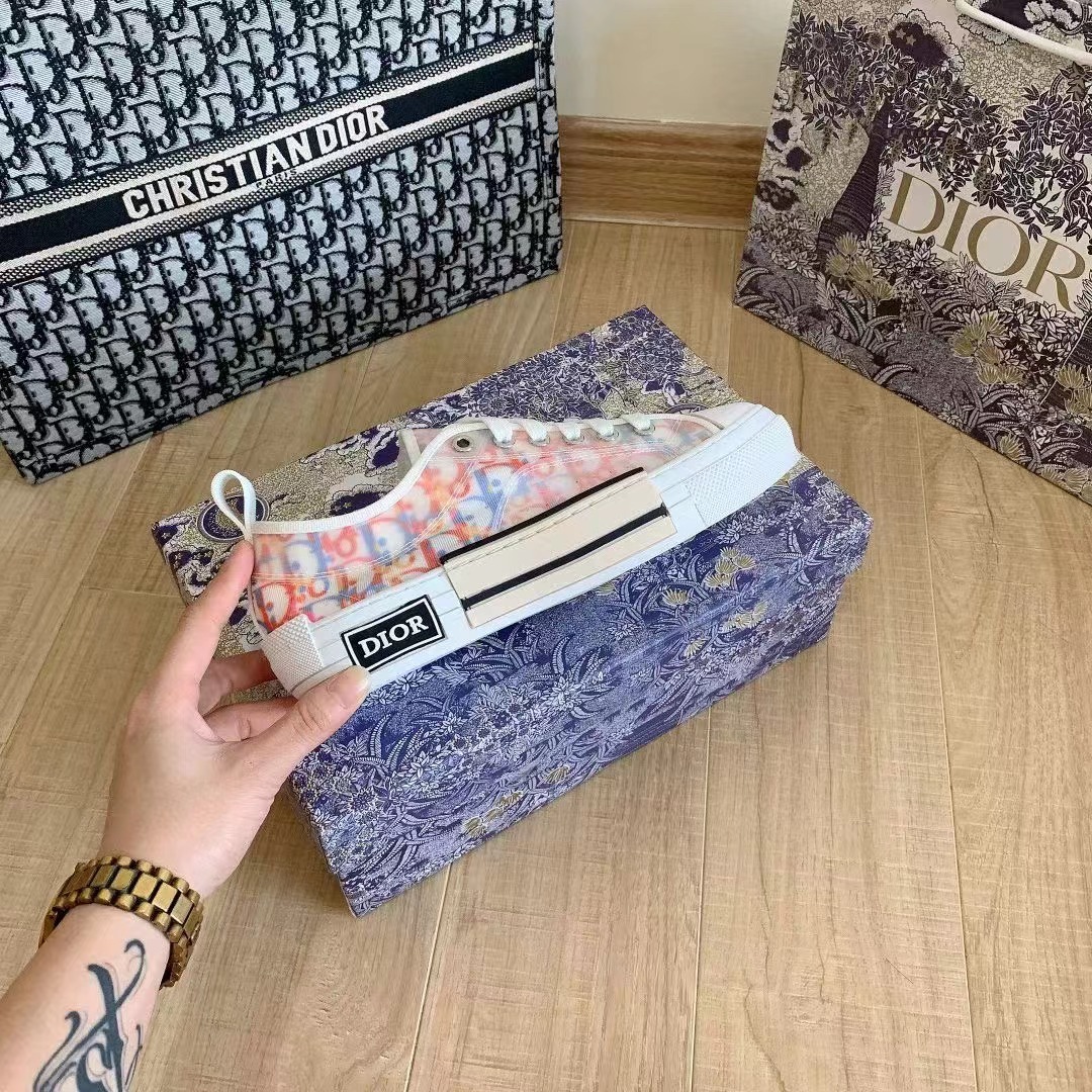 [Copy]B23 Low-Top Sneaker Red Blue Oblique Canvas