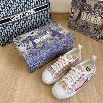 [Copy]B23 Low-Top Sneaker Red Blue Oblique Canvas