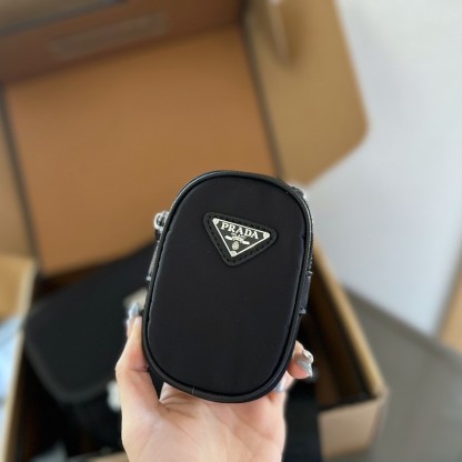 Re-Nylon and Saffiano leather shoulder bag