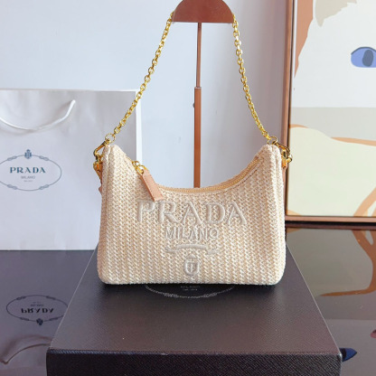 Yarn Raffia Effect Crochet Mini Re-Edition Shoulder Bag