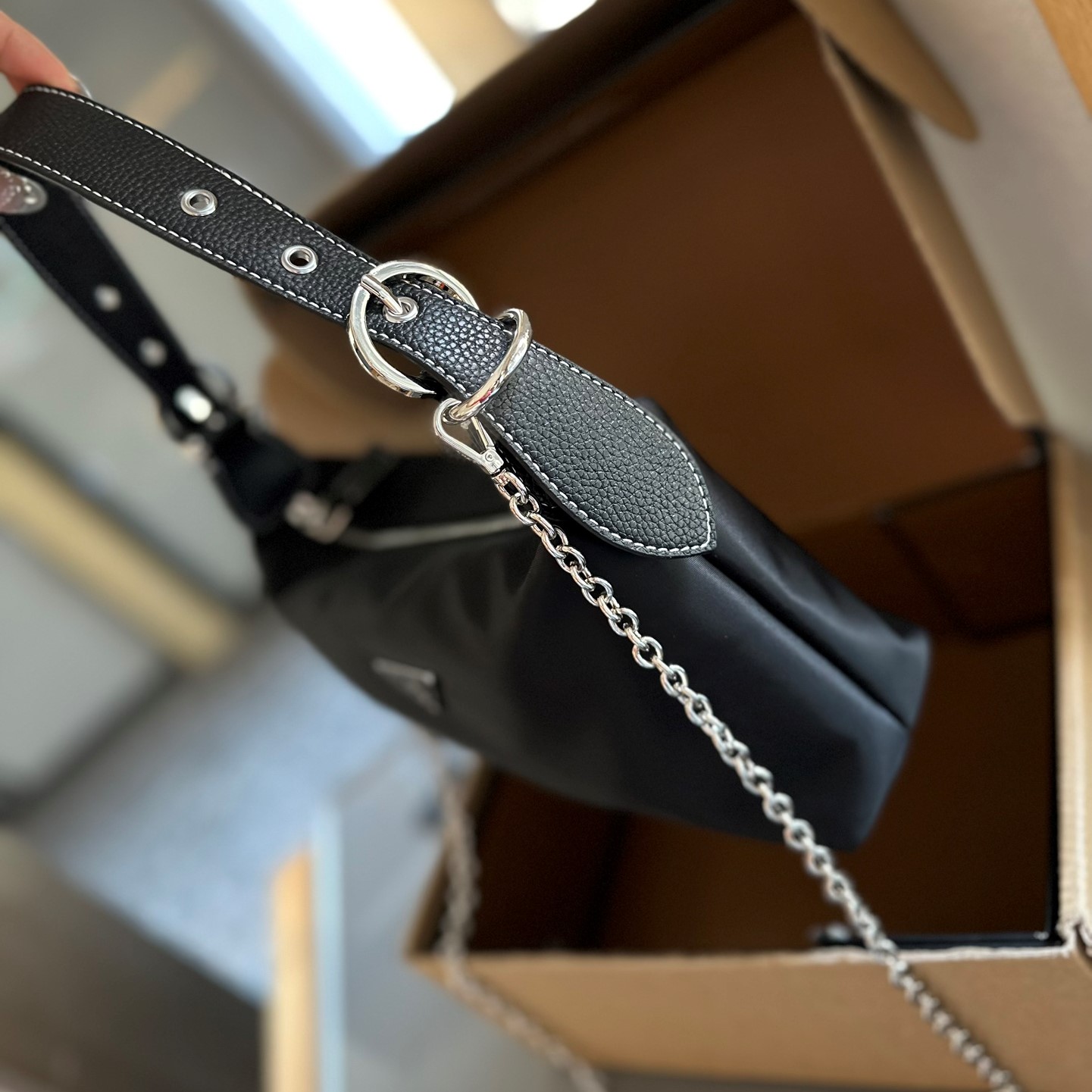 Re-Edition 2005 Re-Nylon and Saffiano mini bag