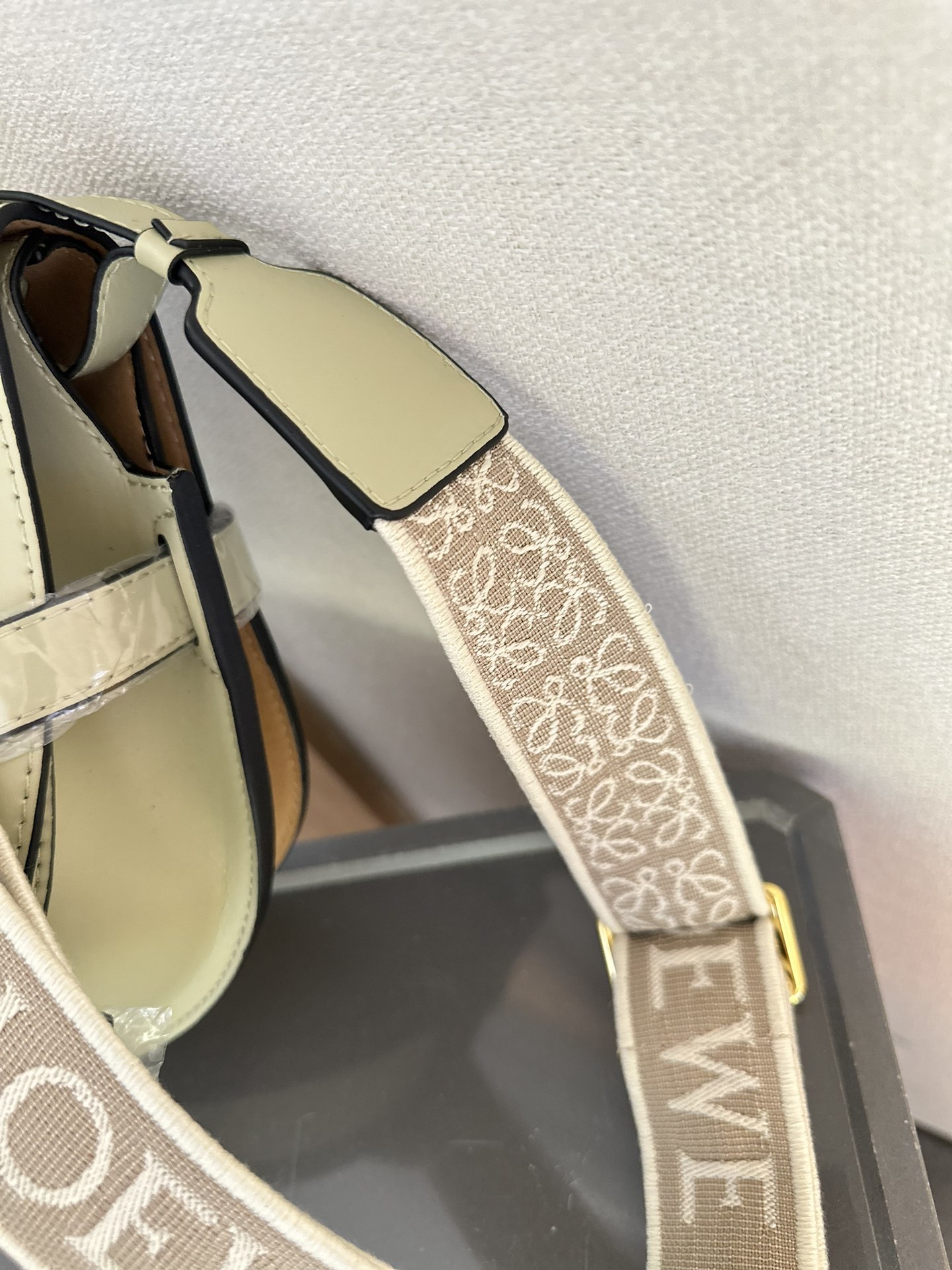 Gate Dual bag in soft calfskin and jacquard