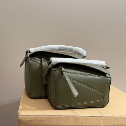 Puzzle bag in soft grained calfskin