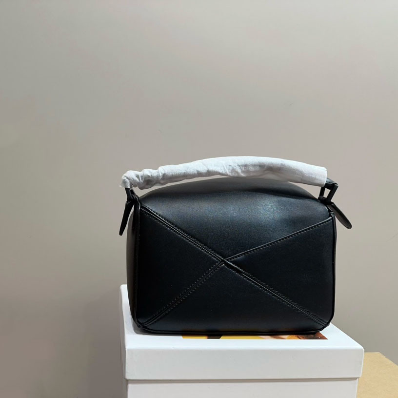 Puzzle bag in soft grained calfskin