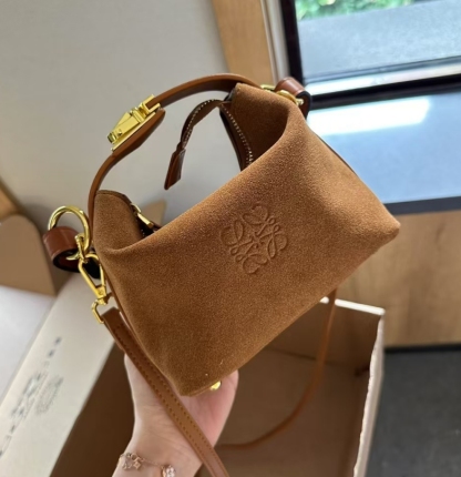 Cubi Anagram Jacquard & Calfskin Shoulder Bag