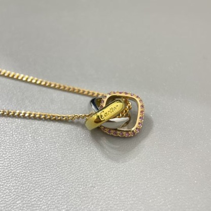 TRINITY NECKLACE, CUSHION-SHAPED, DIAMONDS