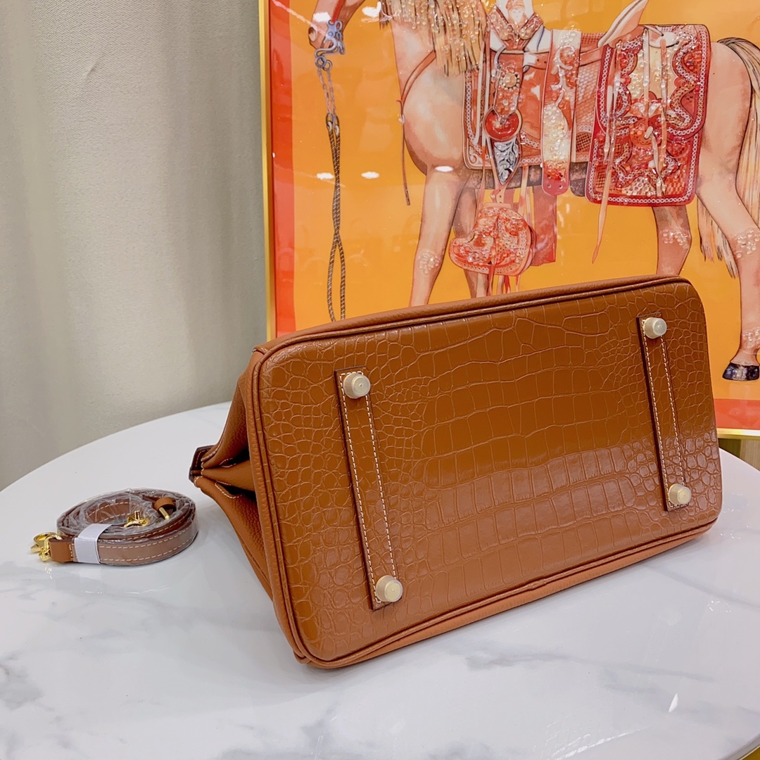 Herthtmes Togo Matte Alligator Birkin Touch 25/30