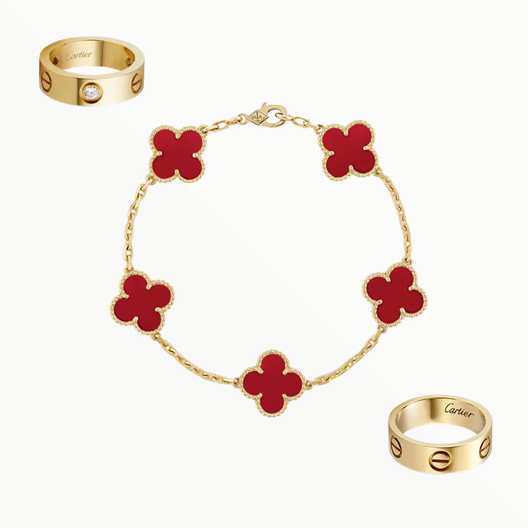 3‑Piece Set Yellow Gold Jewelry & Diamonds