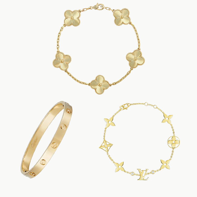 3-Piece Set Yellow Gold & Luck Gift