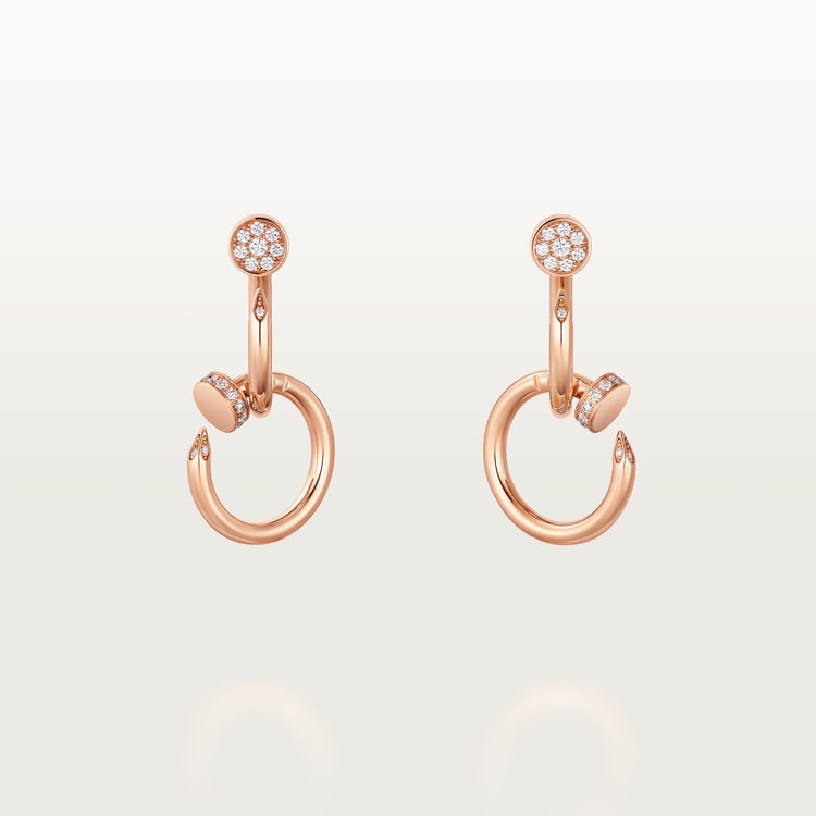 JUSTE UN CLOU EARRINGS, DOUBLE, DIAMONDS