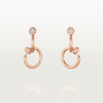 JUSTE UN CLOU EARRINGS, DOUBLE, DIAMONDS