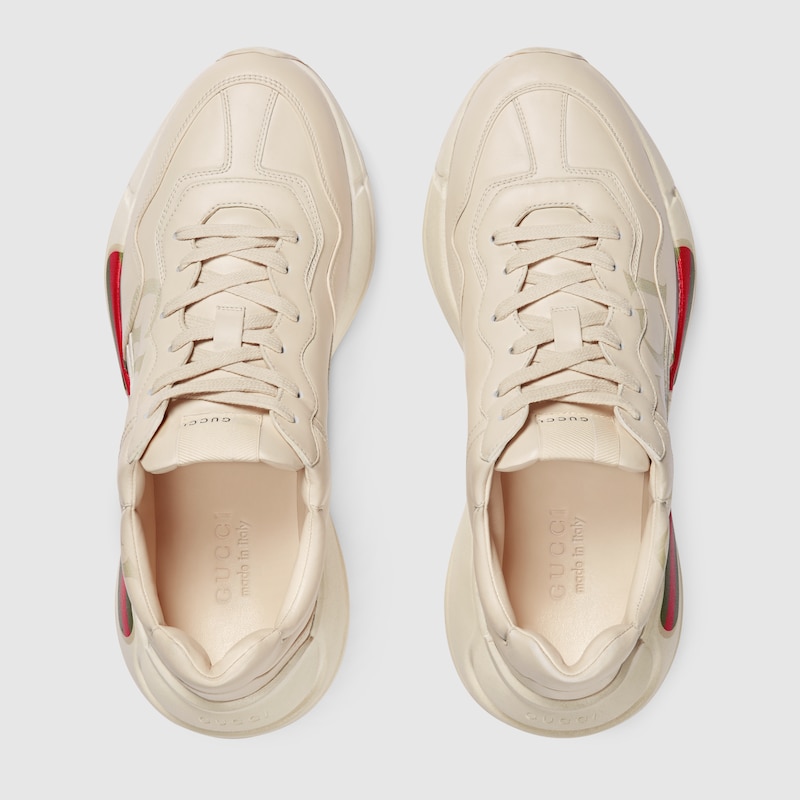 WOMEN'S RHYTON LOGO LEATHER SNEAKER