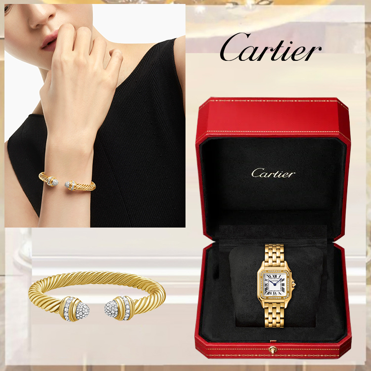 PANTHÈRE DE CARthtTIER WATCH, SMALL MODEL & CLASSIC CABLESPIRA® BRACELET | DIAMONDS, 7MM