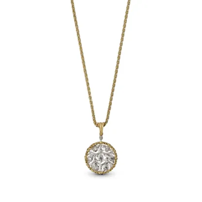 RAMAGE YELLOW AND WHITE GOLD PENDANT WITH DIAMONDS