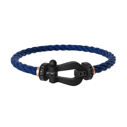 FORCE 10 BRACELET BLACK TITANIUM AND BLACK DIAMONDS LARGE MODEL