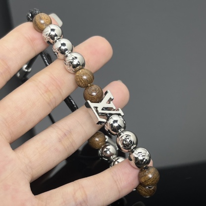 18K  Surfin' Brown Beads Bracelet