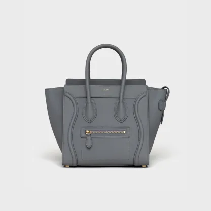 Micro Luggage handbag in baby drummed calfskin