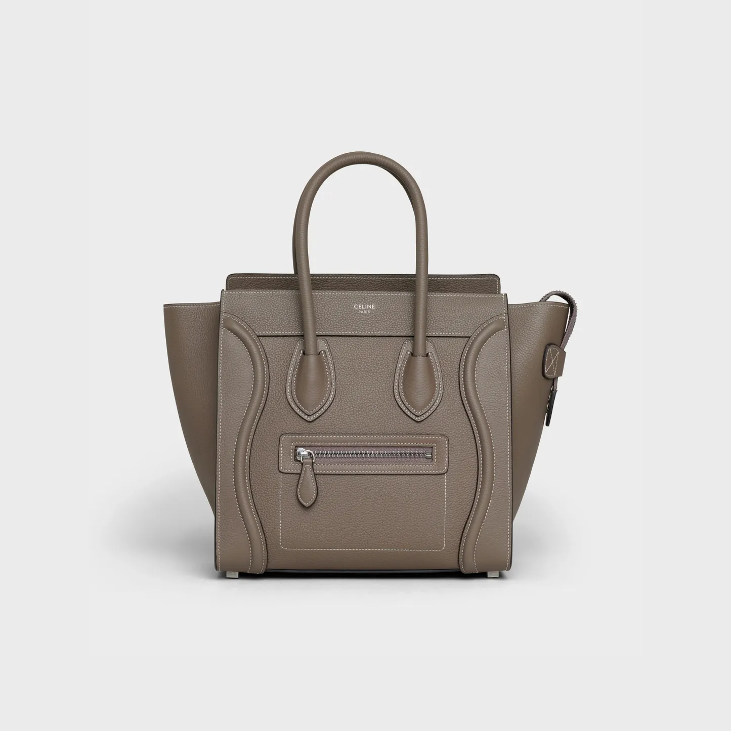 Micro Luggage handbag in drummed calfskin