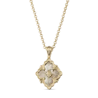 OPERA TULLE YELLOW GOLD PENDANT WITH MOTHER OF PEARL