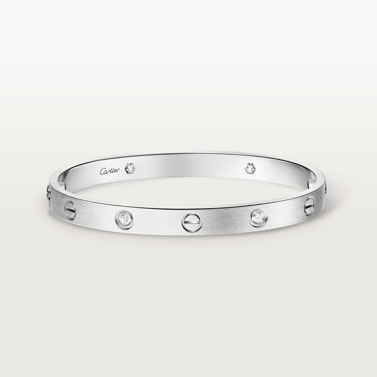LOVE bracelet, classic model, brushed, 4 diamonds