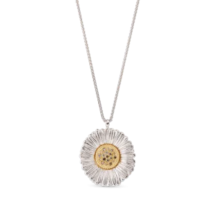 BLOSSOMS SILVER AND VERMEIL PENDANT WITH FANCY BROWN DIAMONDS