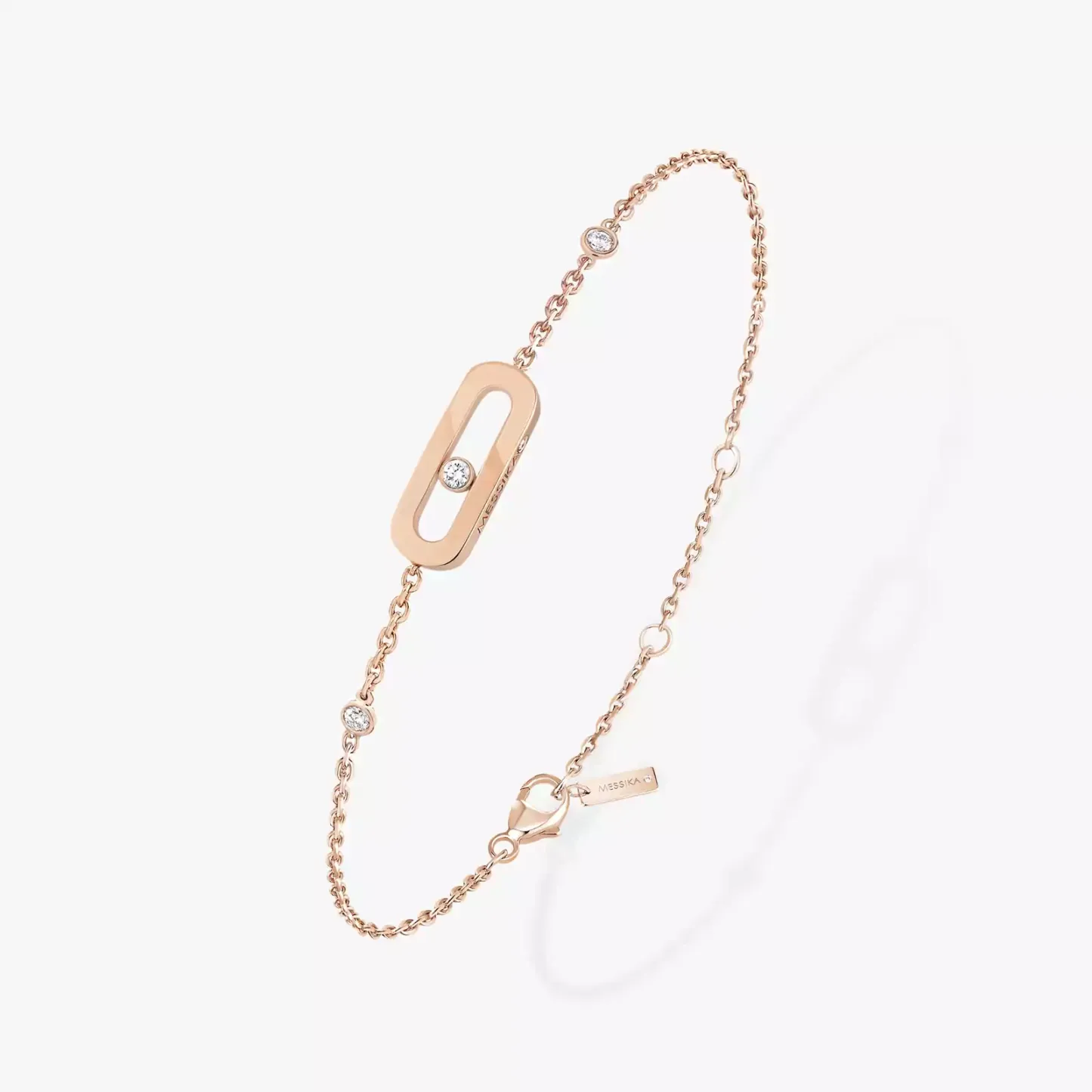 Move Uno Bracelet Pink Gold Diamond Bracelet