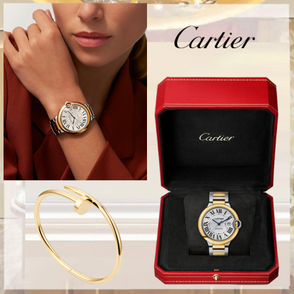 BALLON BLEU DE CARthtTIER WATCH & JUSTE UN CLOU BRACELET