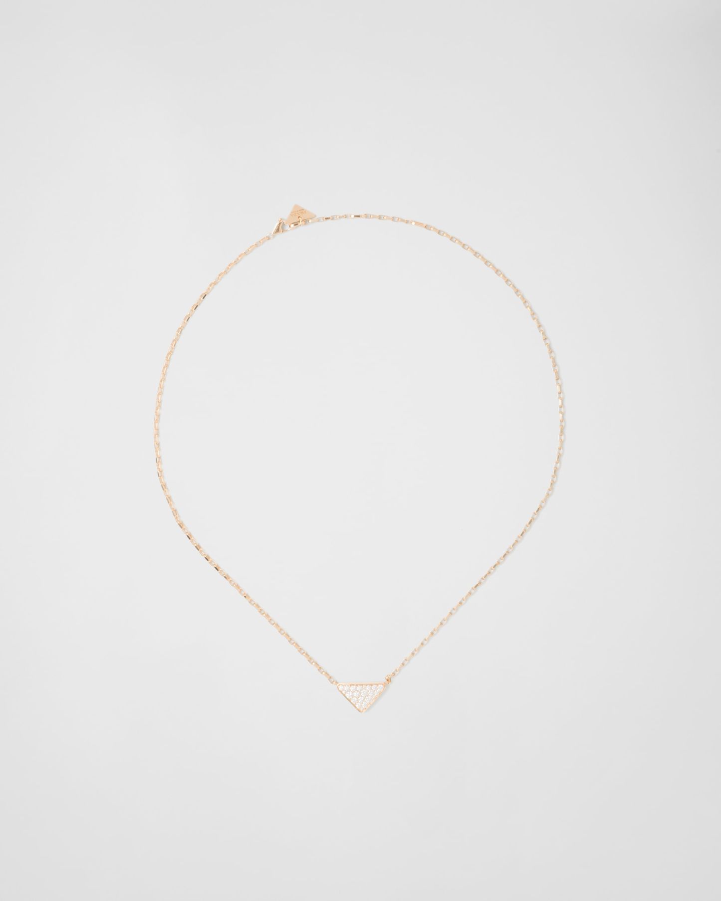 Eternal Gold Eternal mini triangle pendant necklace in yellow gold and diamonds