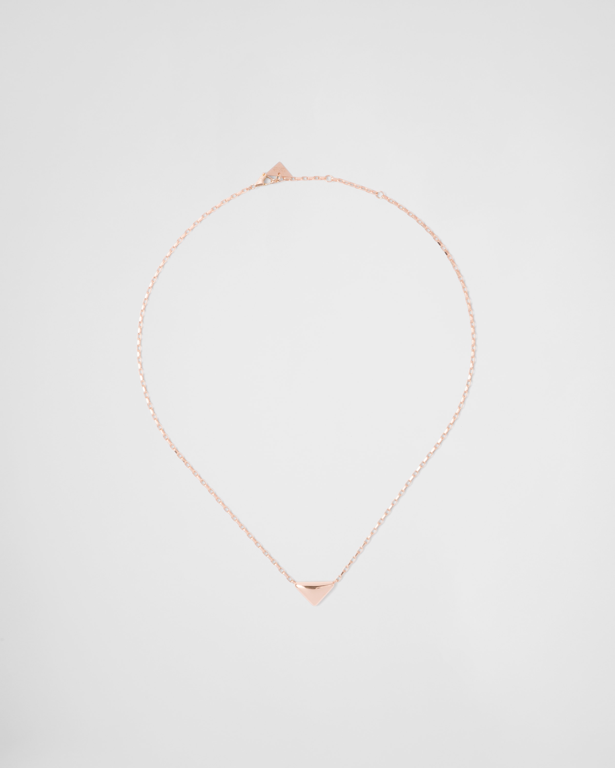 Eternal Gold necklace in pink gold with nano triangle pendant