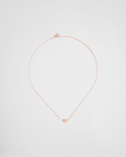 Eternal Gold necklace in pink gold with nano triangle pendant