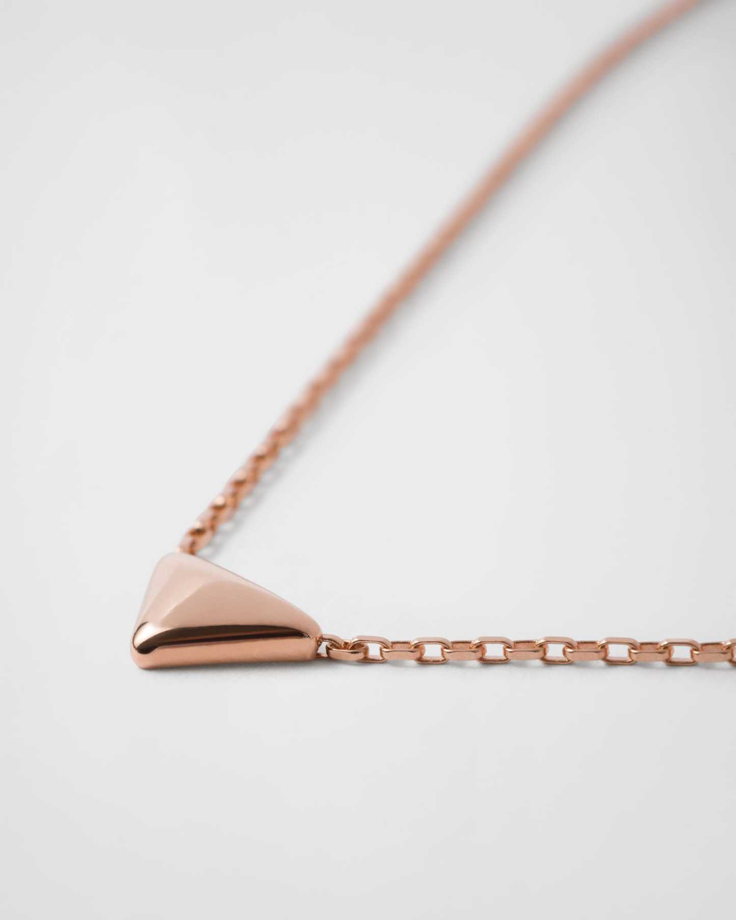Eternal Gold necklace in pink gold with nano triangle pendant