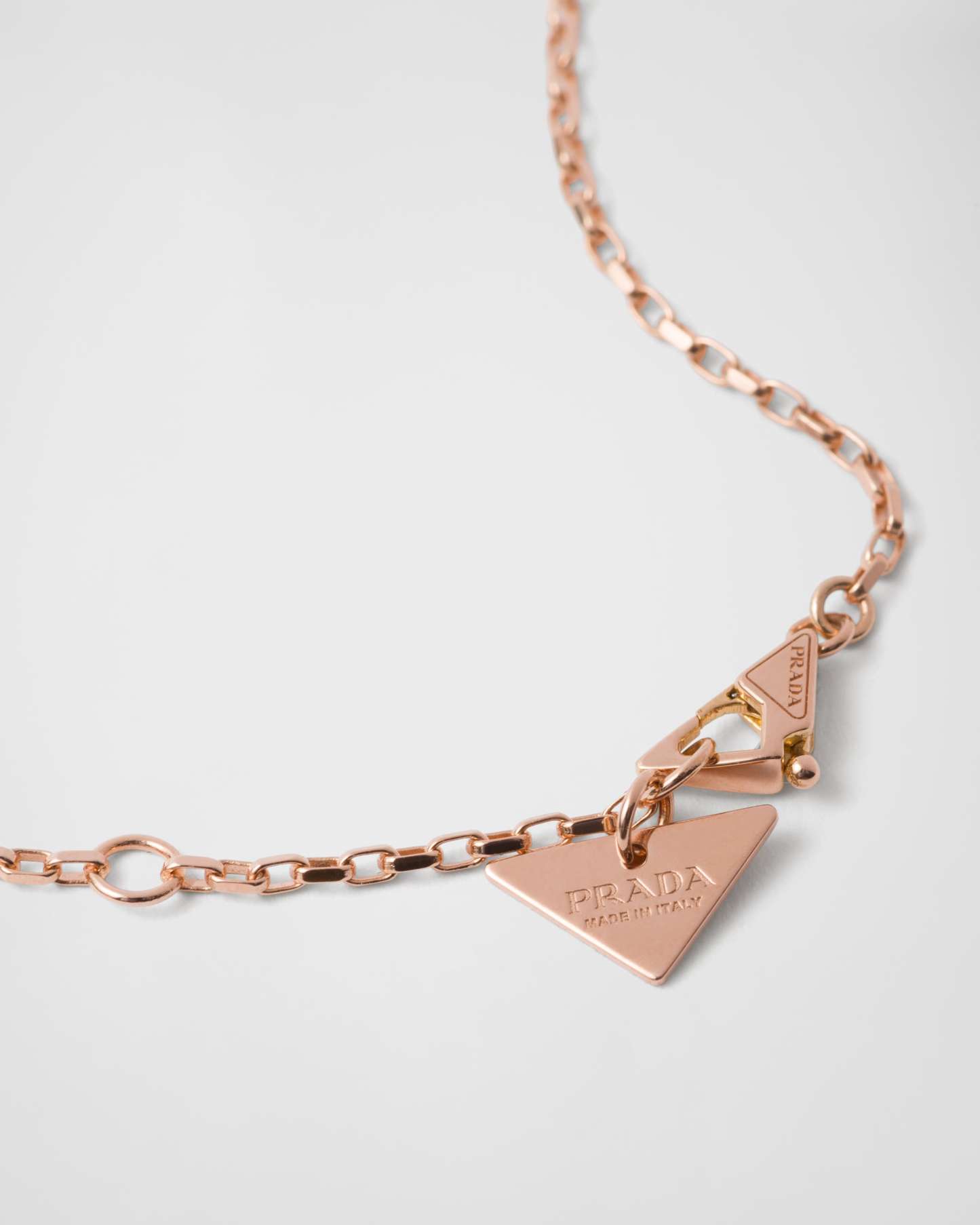 Eternal Gold necklace in pink gold with nano triangle pendant