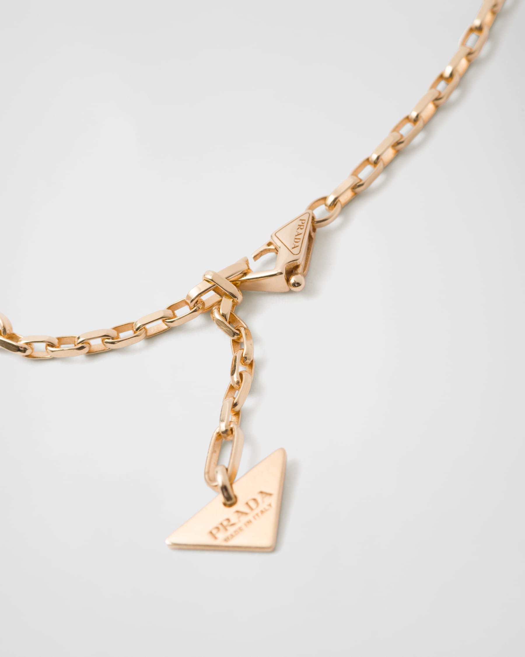 Eternal Gold Eternal mini triangle pendant necklace in yellow gold and diamonds