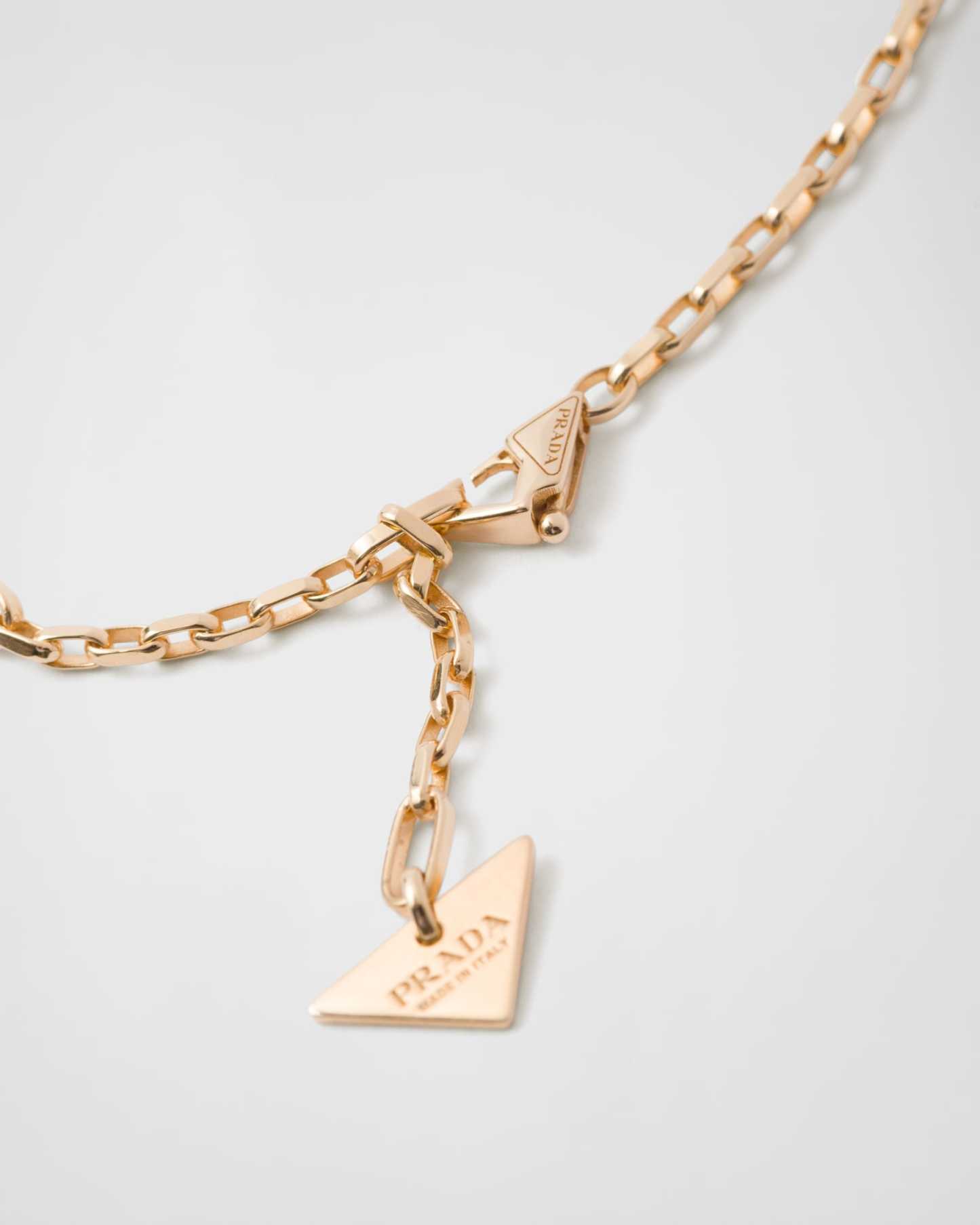 Eternal Gold Eternal mini triangle pendant necklace in yellow gold and diamonds