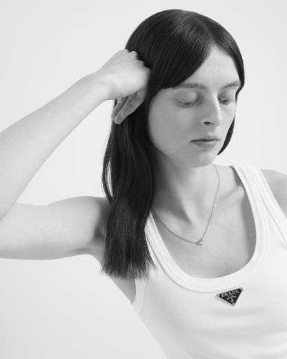 Eternal Gold necklace in pink gold with nano triangle pendant